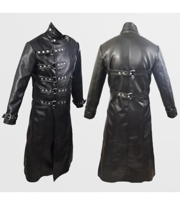 Men’s Gothic Long Leather Coat